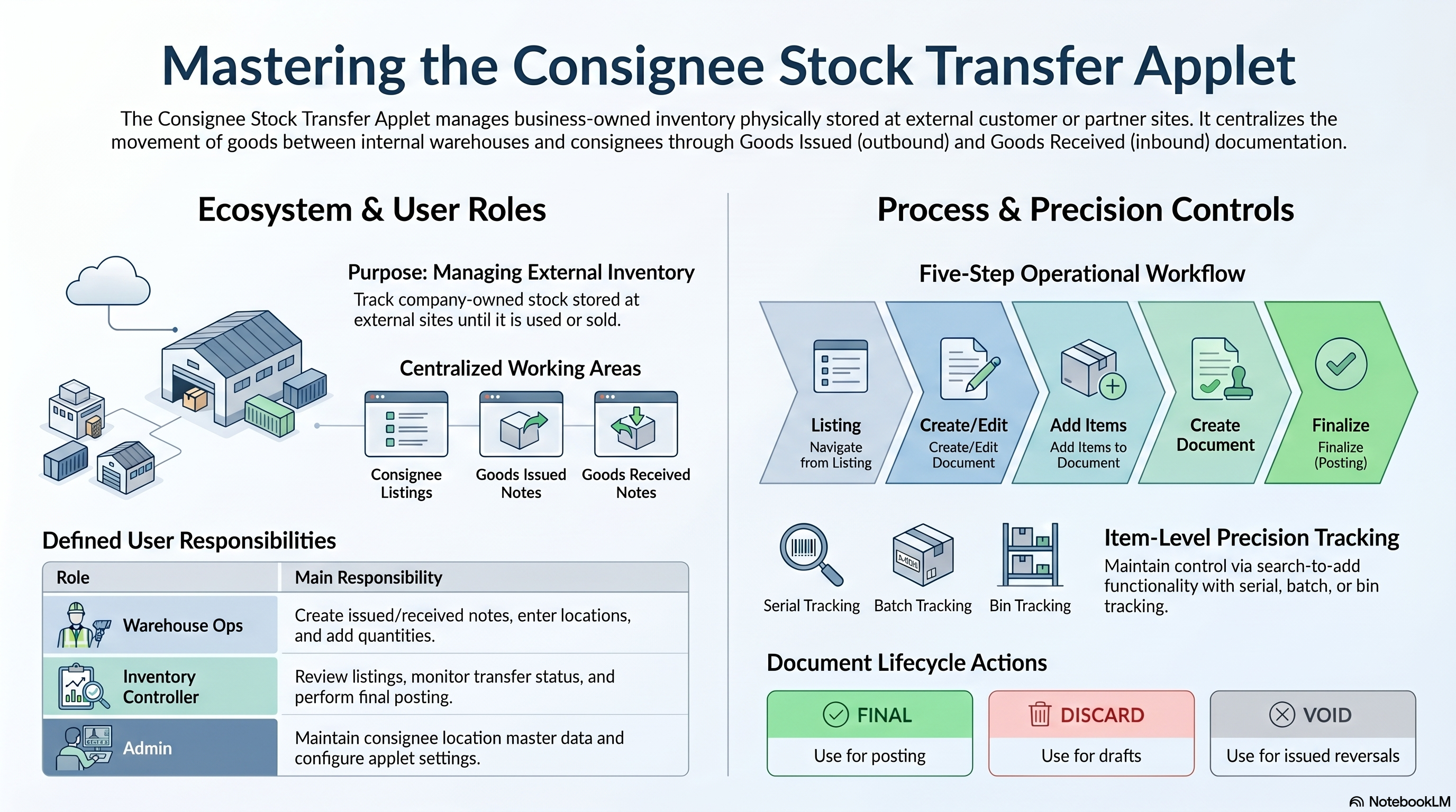 Consignee Stock Transfer overview