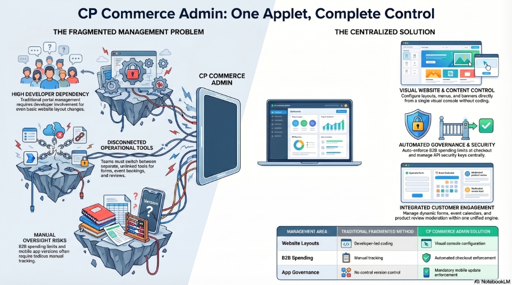 CP Commerce Admin: One Applet, Complete Control