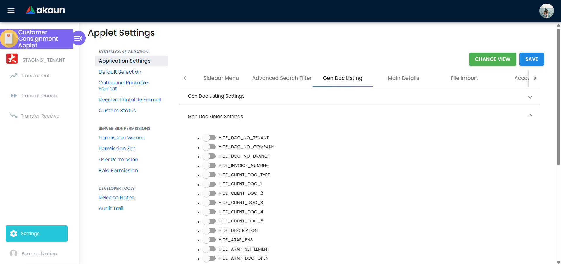 Settings & Configuration