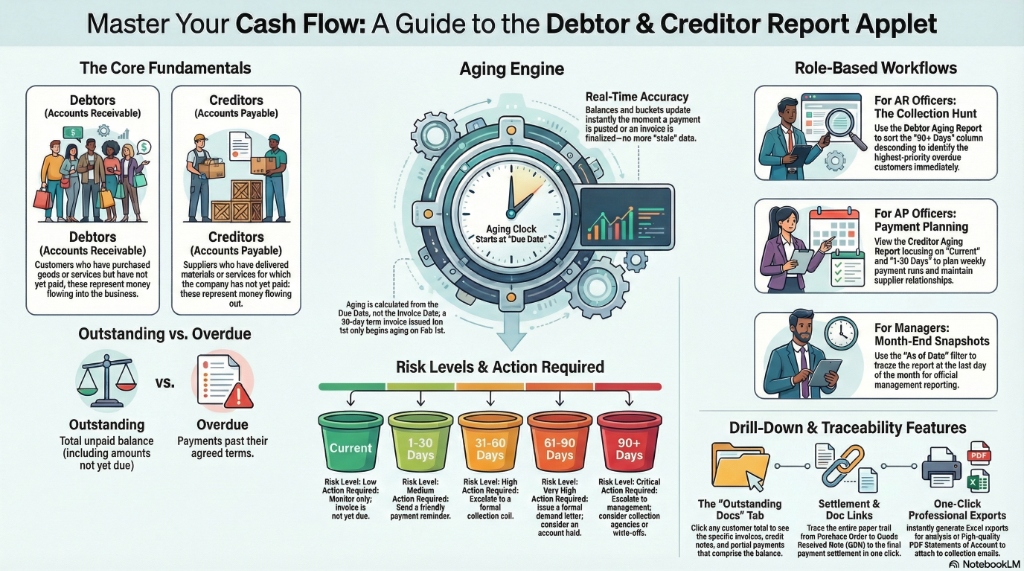 Debtor and Creditor Report Applet overview