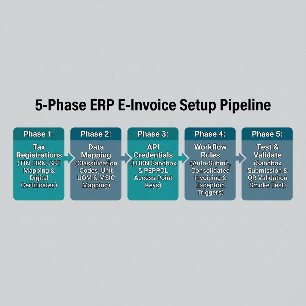 5-Phase ERP E-Invoice Setup Pipeline