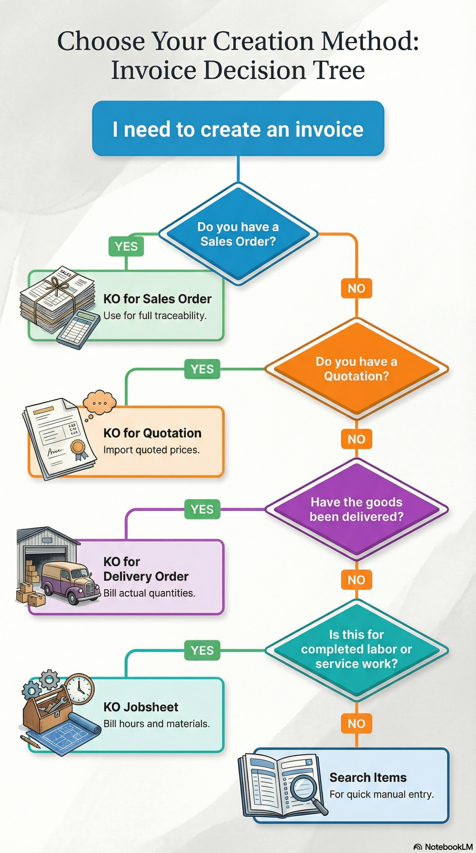 Choose Your Creation Method - Decision Tree for Invoice Creation