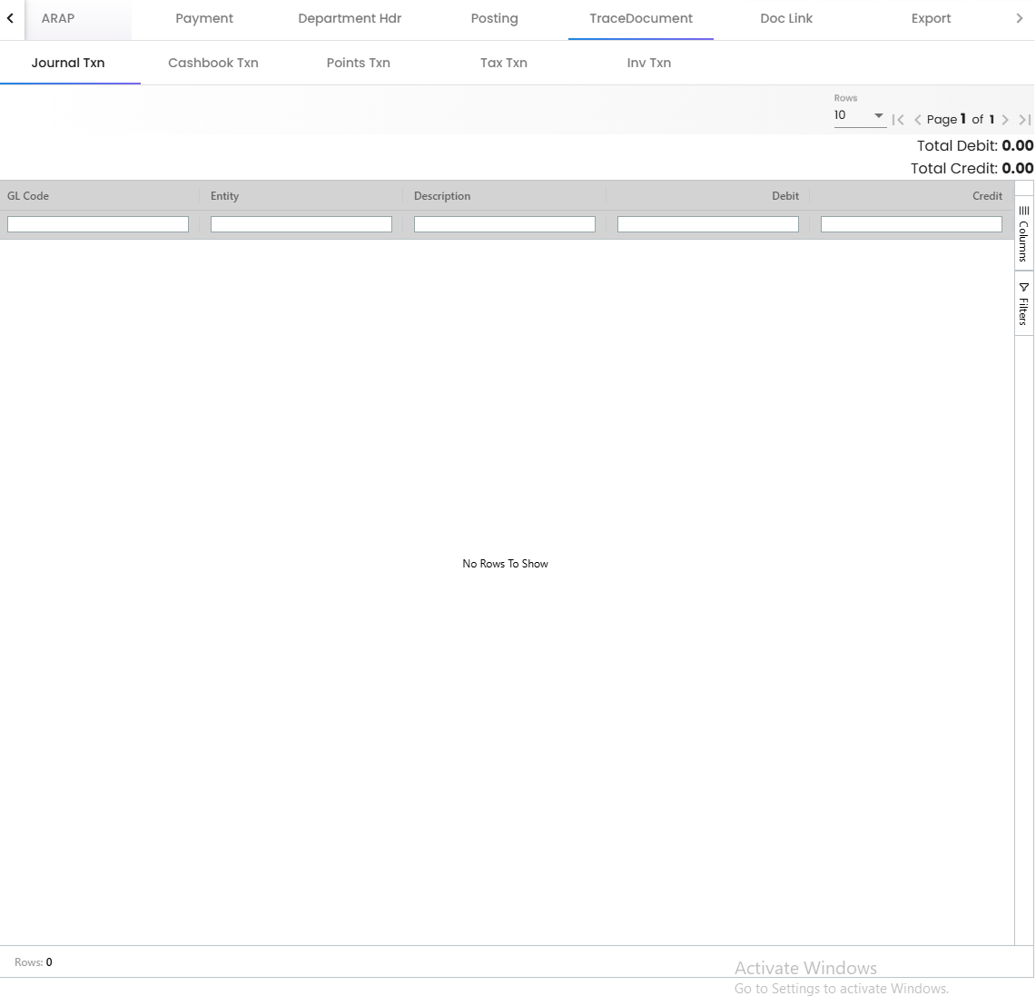 TraceDocument Tab - full end-to-end visibility of the document chain