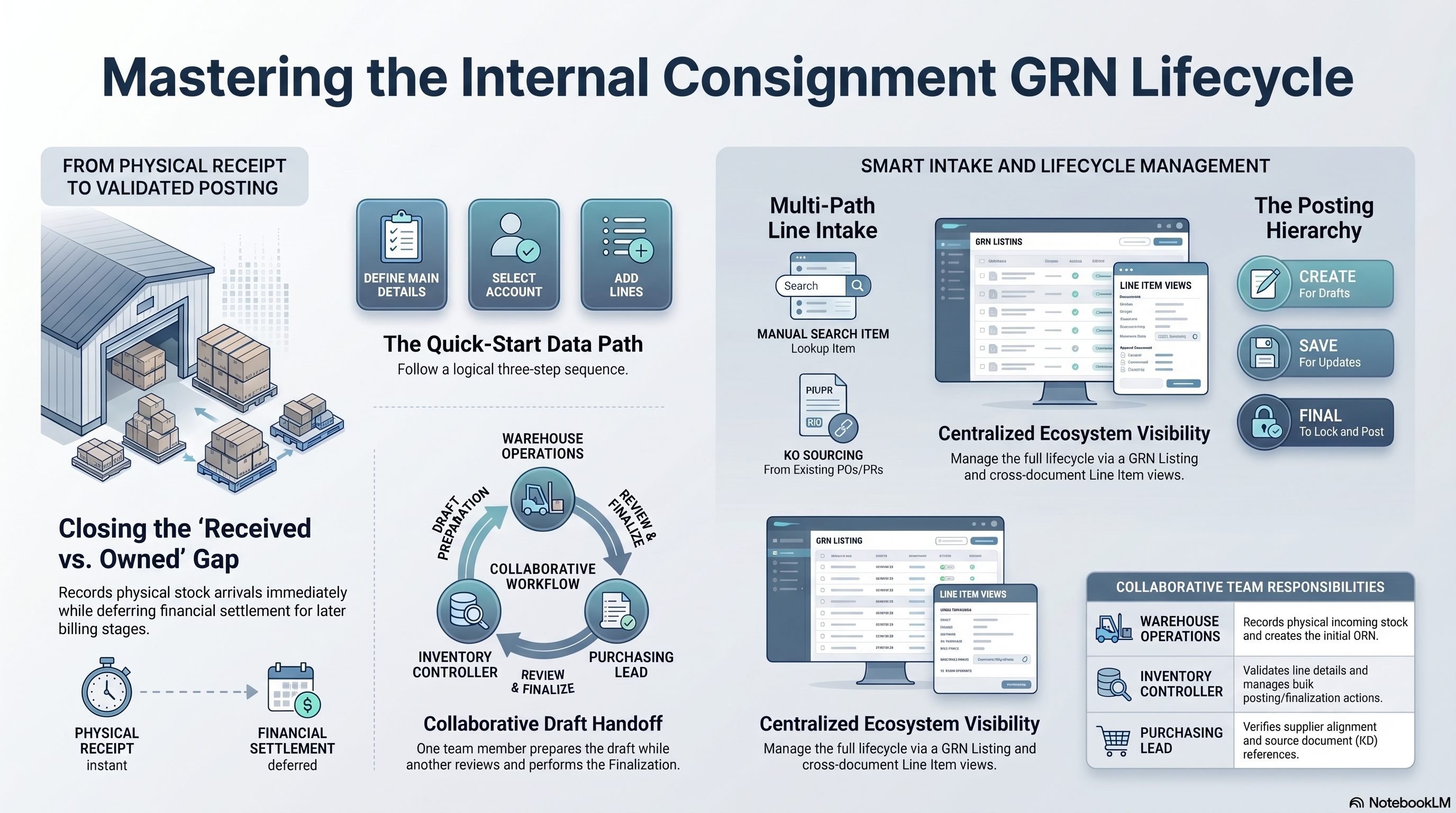 Consignment GRN Applet (Internal) overview infographic