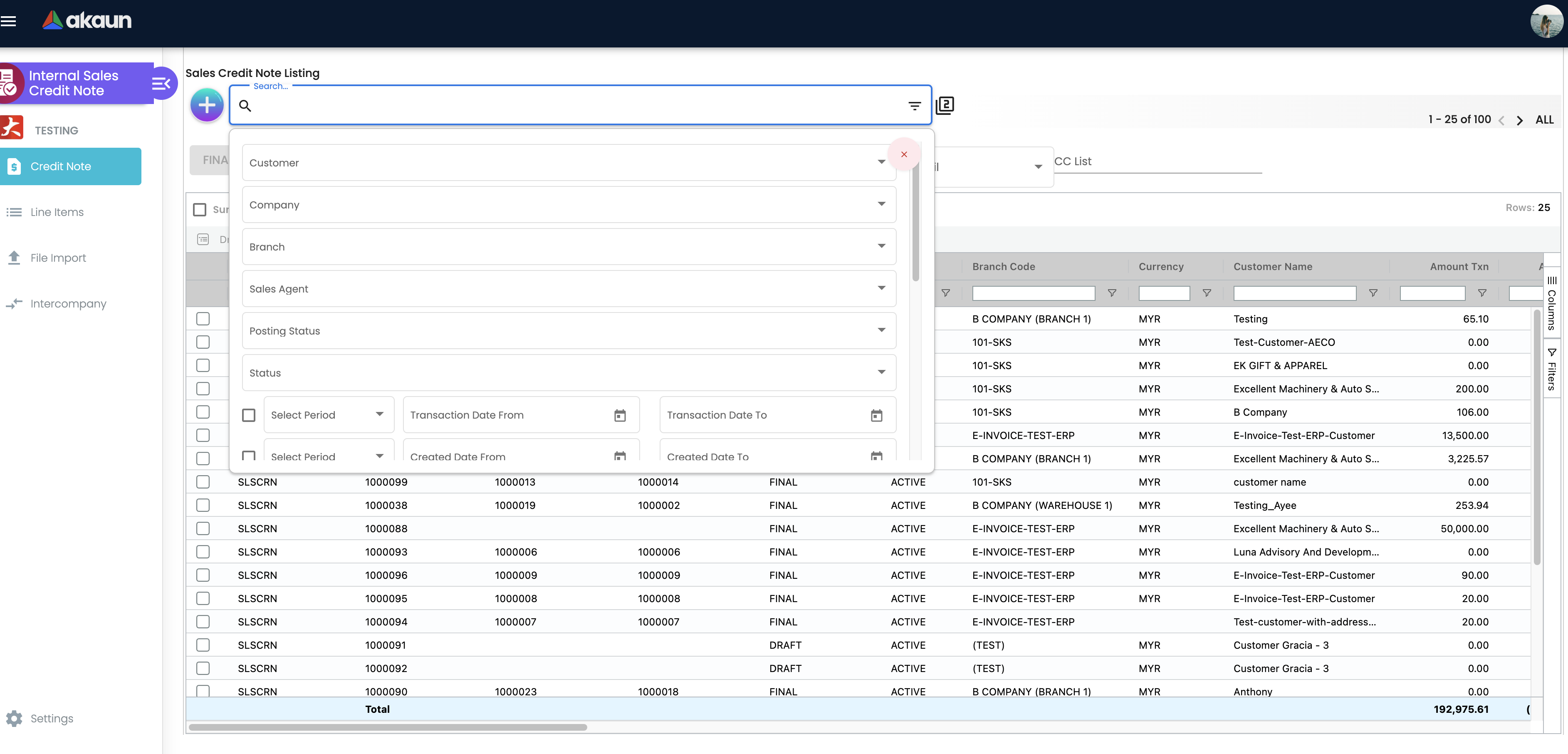 Listing Search and Filter Panel