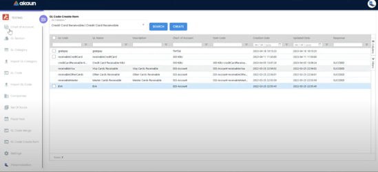 Chart of Account General View