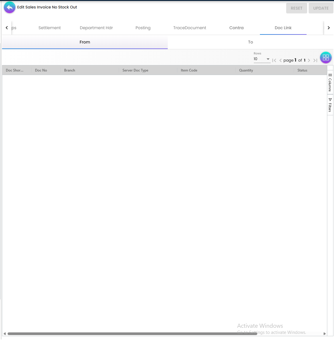 Doc Link Tab - traceability to upstream orders and quotes