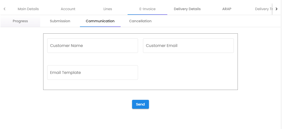 E-Invoice Communication - IRB message logs
