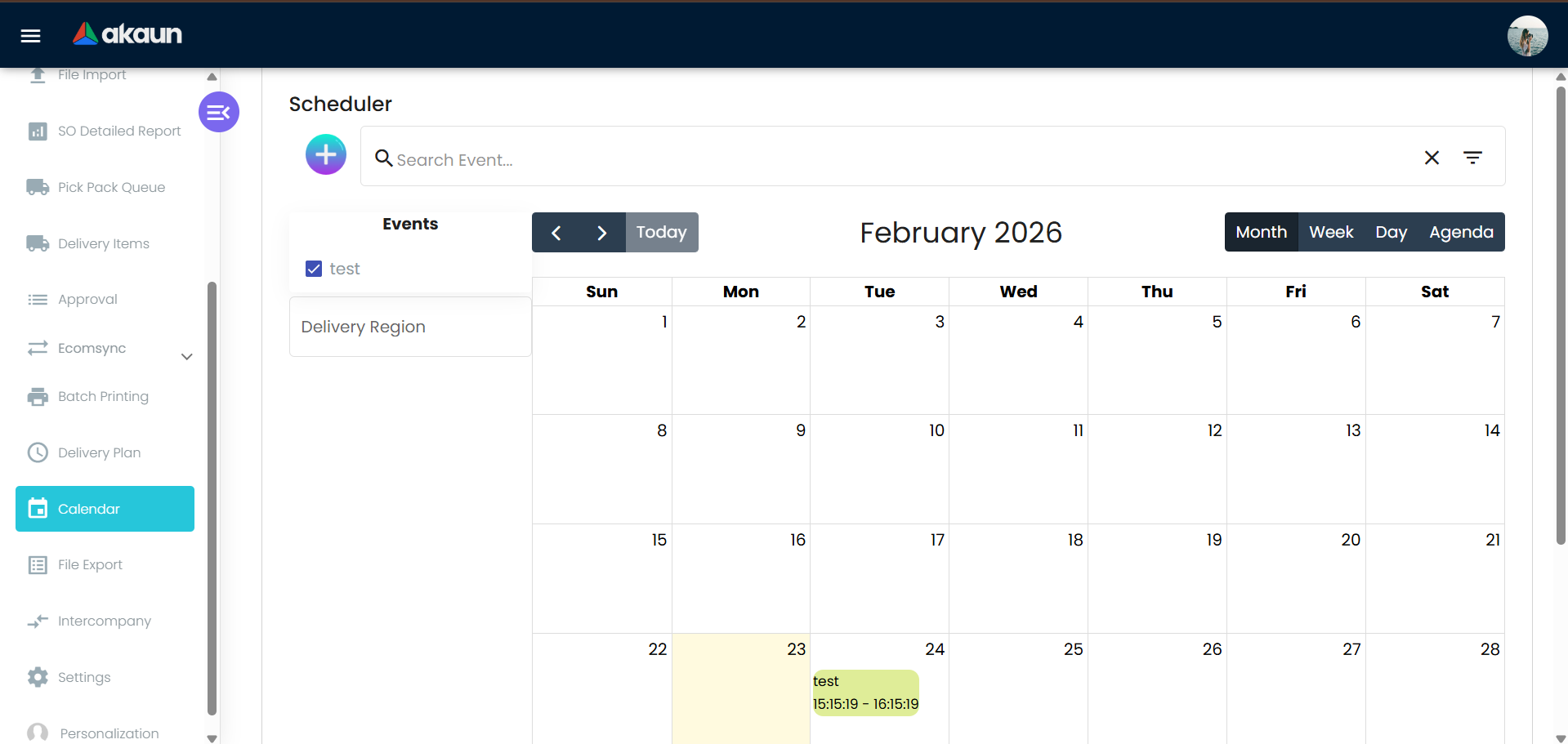 Delivery Plan 日历视图