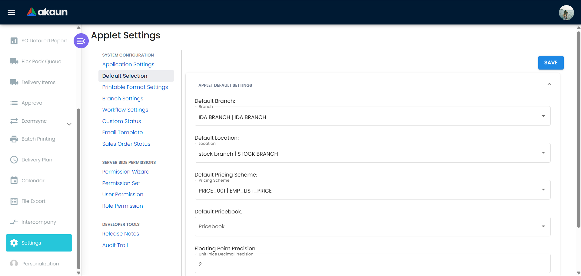 默认 branch 与 location 设置