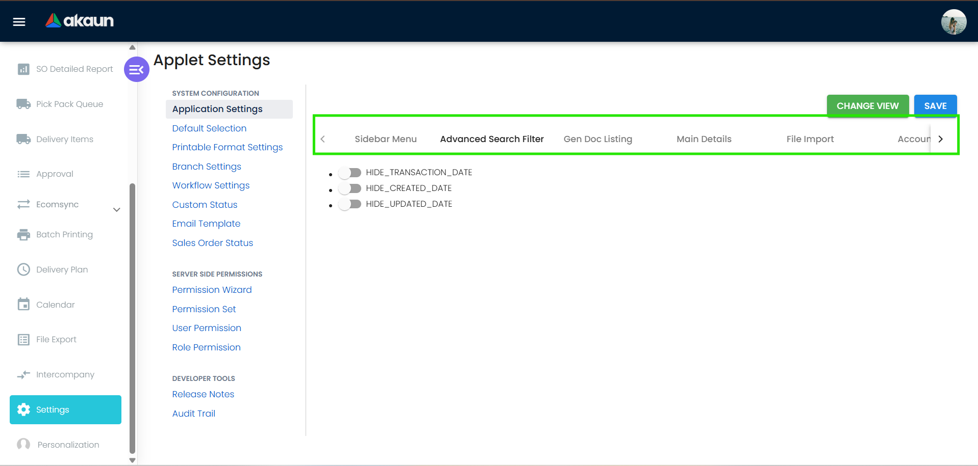 Applet 子菜单设置
