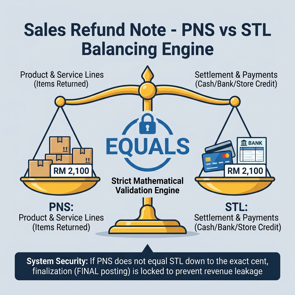 Sales Refund Note PNS vs STL Balancing Engine
