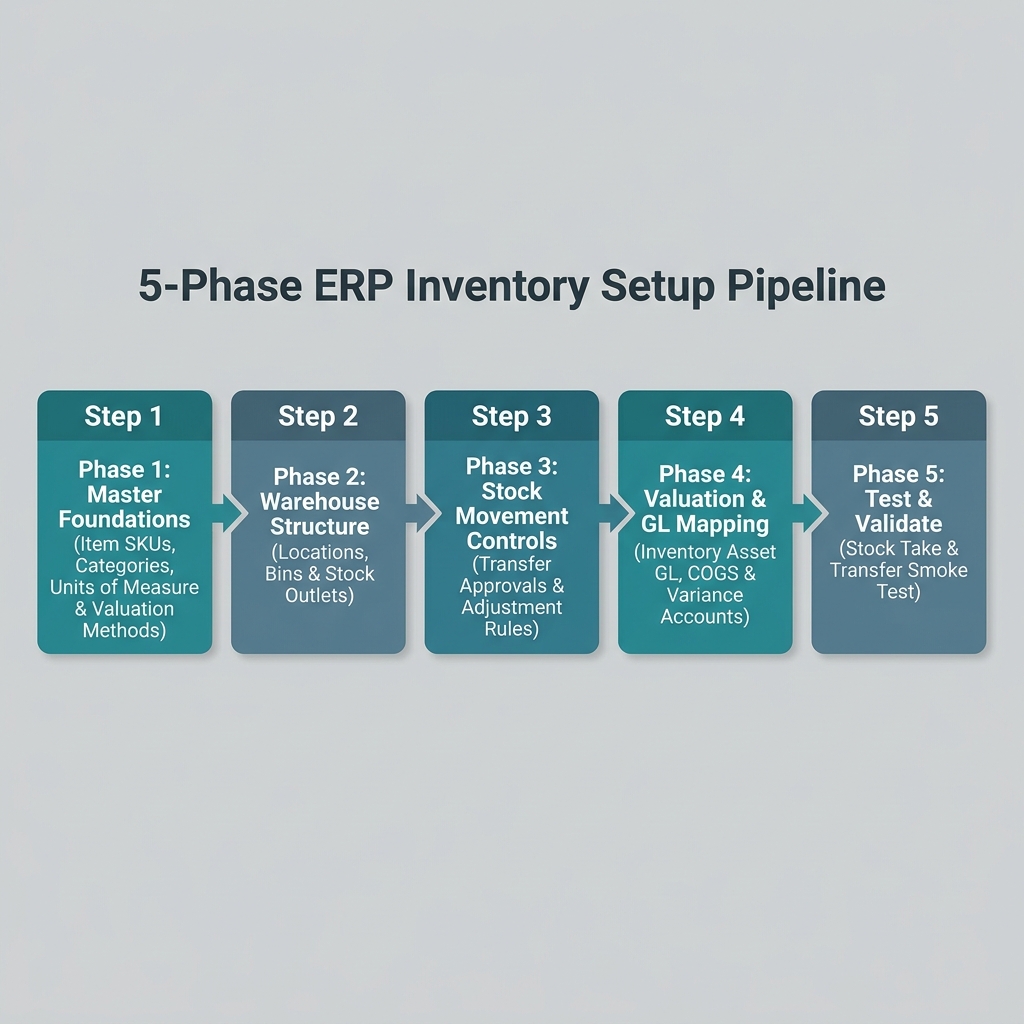 5-Phase ERP Inventory Setup Pipeline