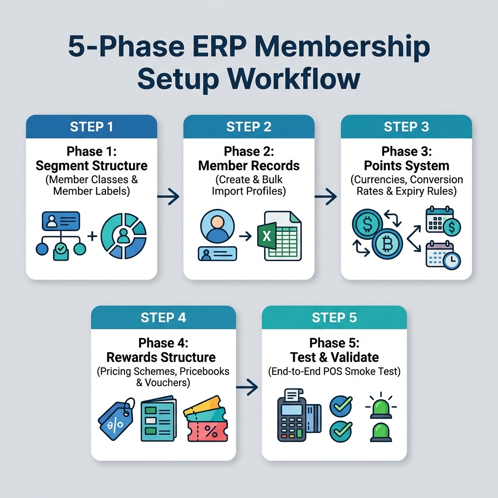 5-Phase ERP Membership Setup Workflow