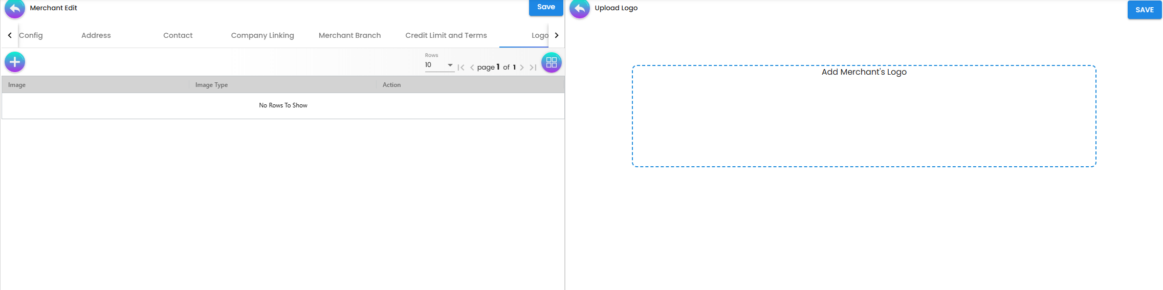 Merchant Logo Tab - brand asset management for documents and portals