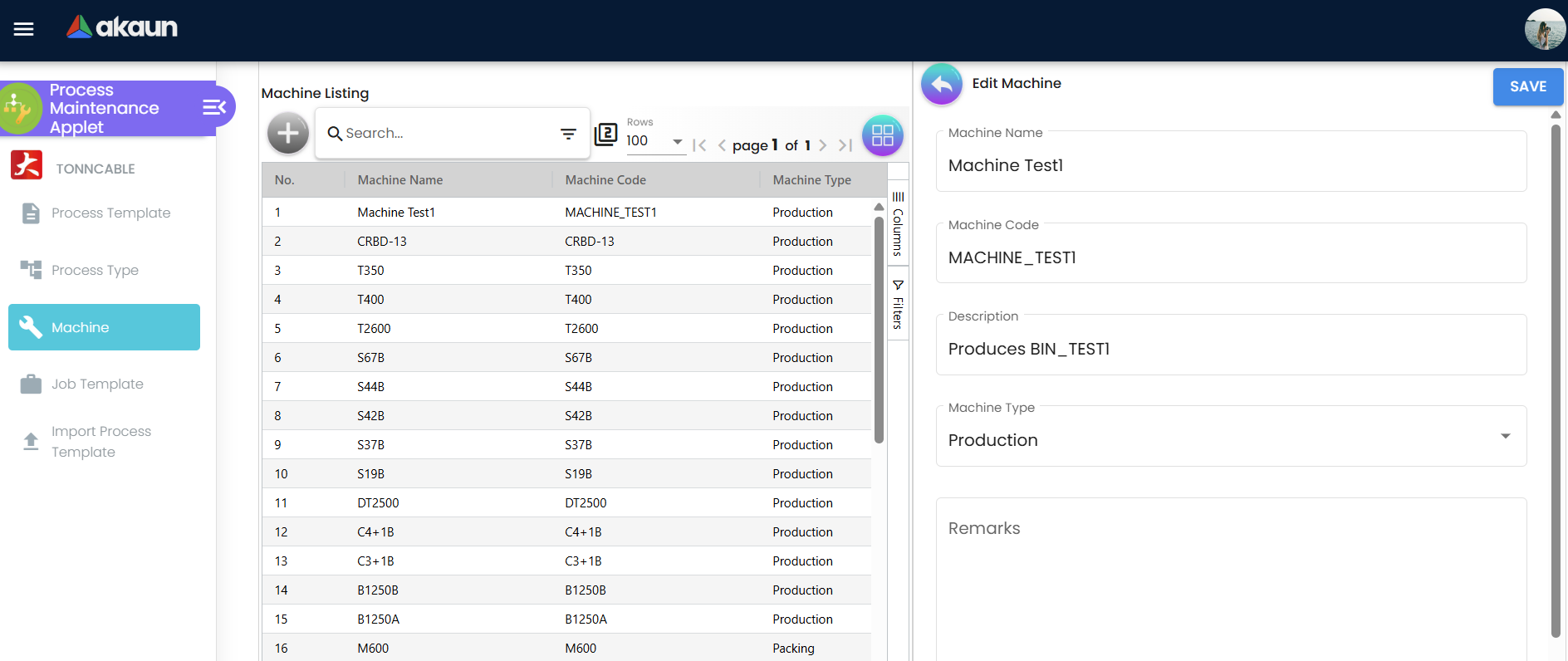 Machine Registration