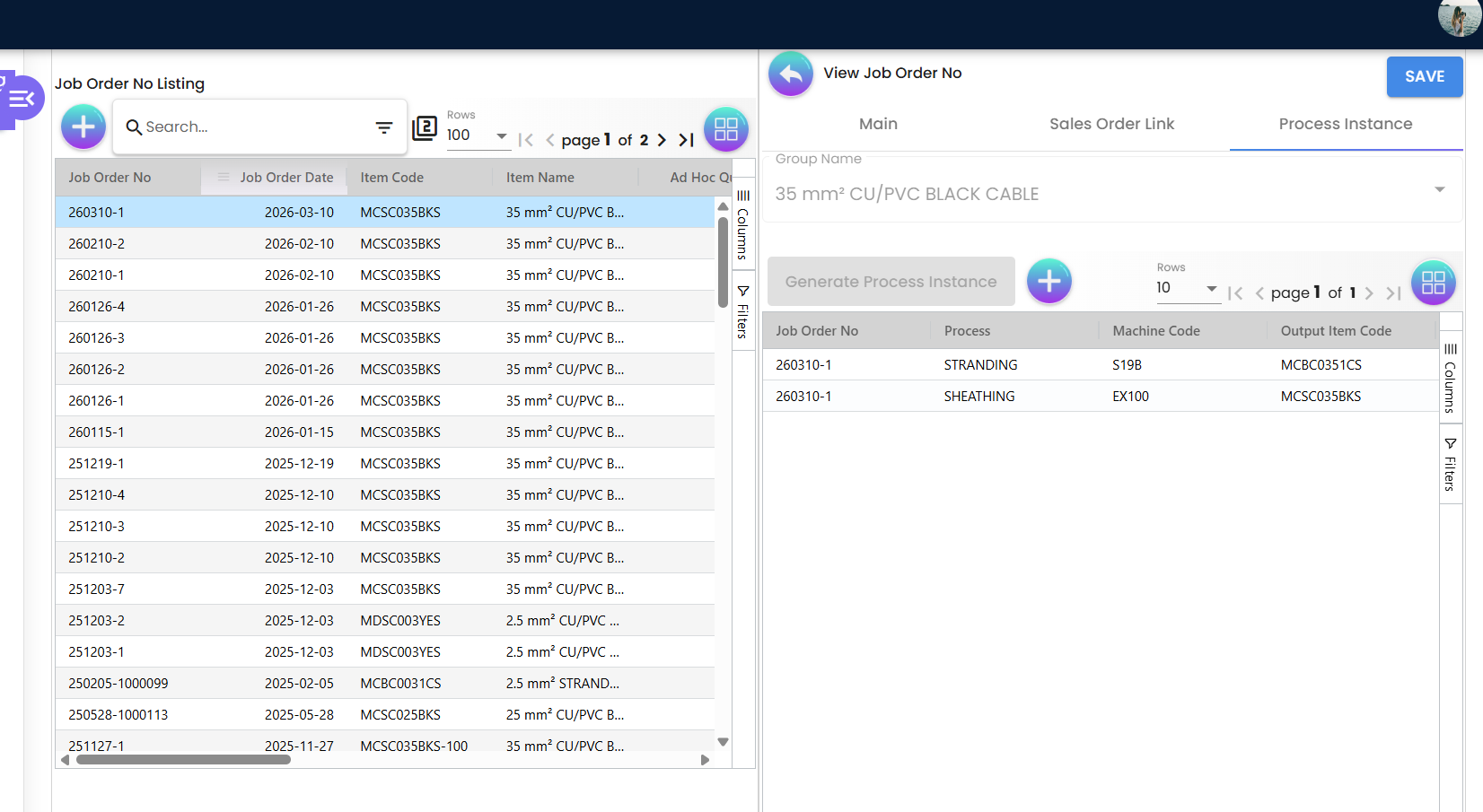 Generate Process Instance