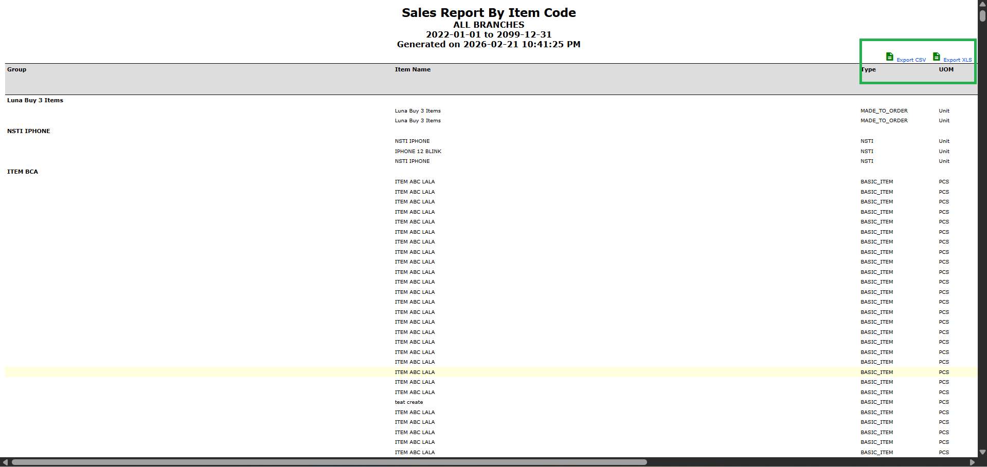 Export reports in pdf