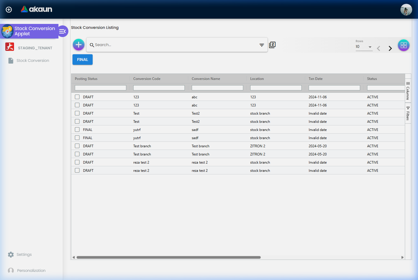 Stock Conversion Overview