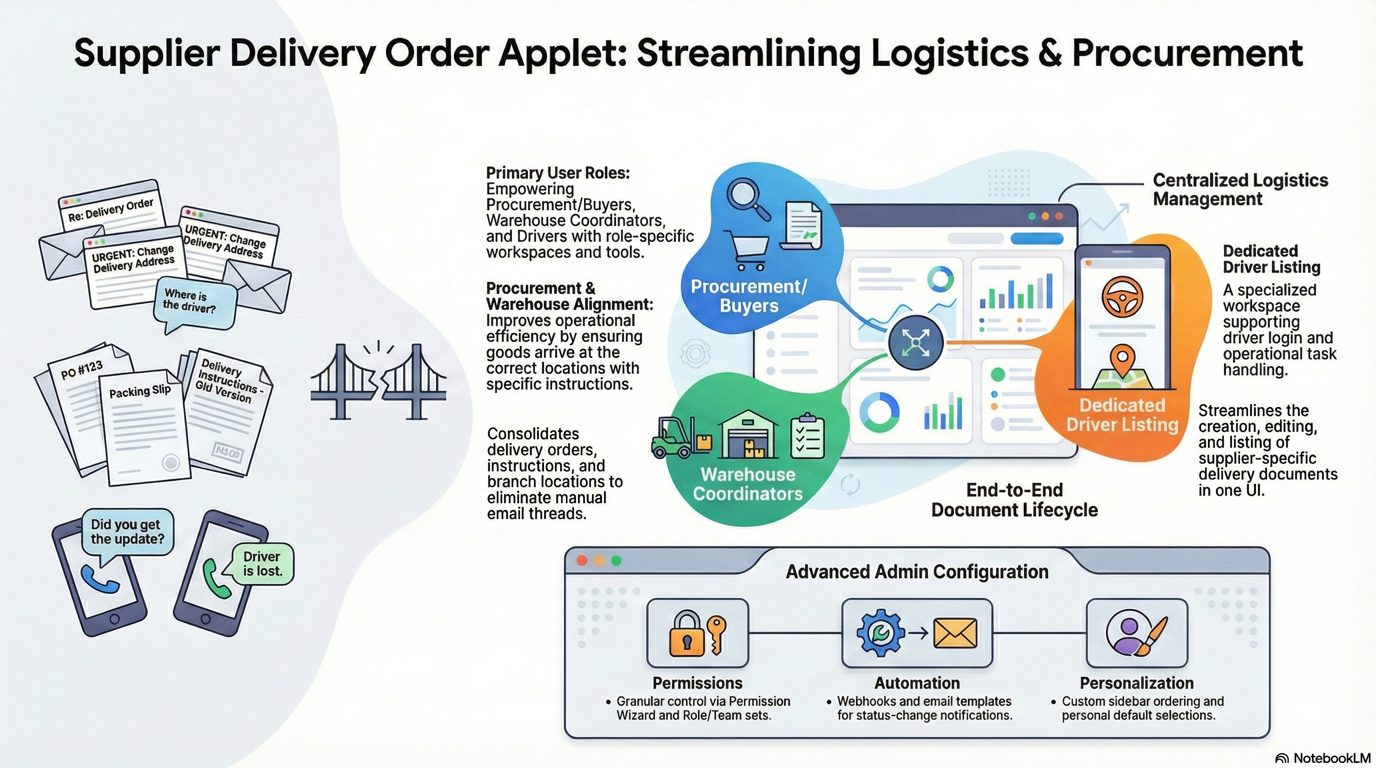 Supplier Delivery Order Applet overview: from fragmented delivery communication to structured supplier delivery orders in BigLedger