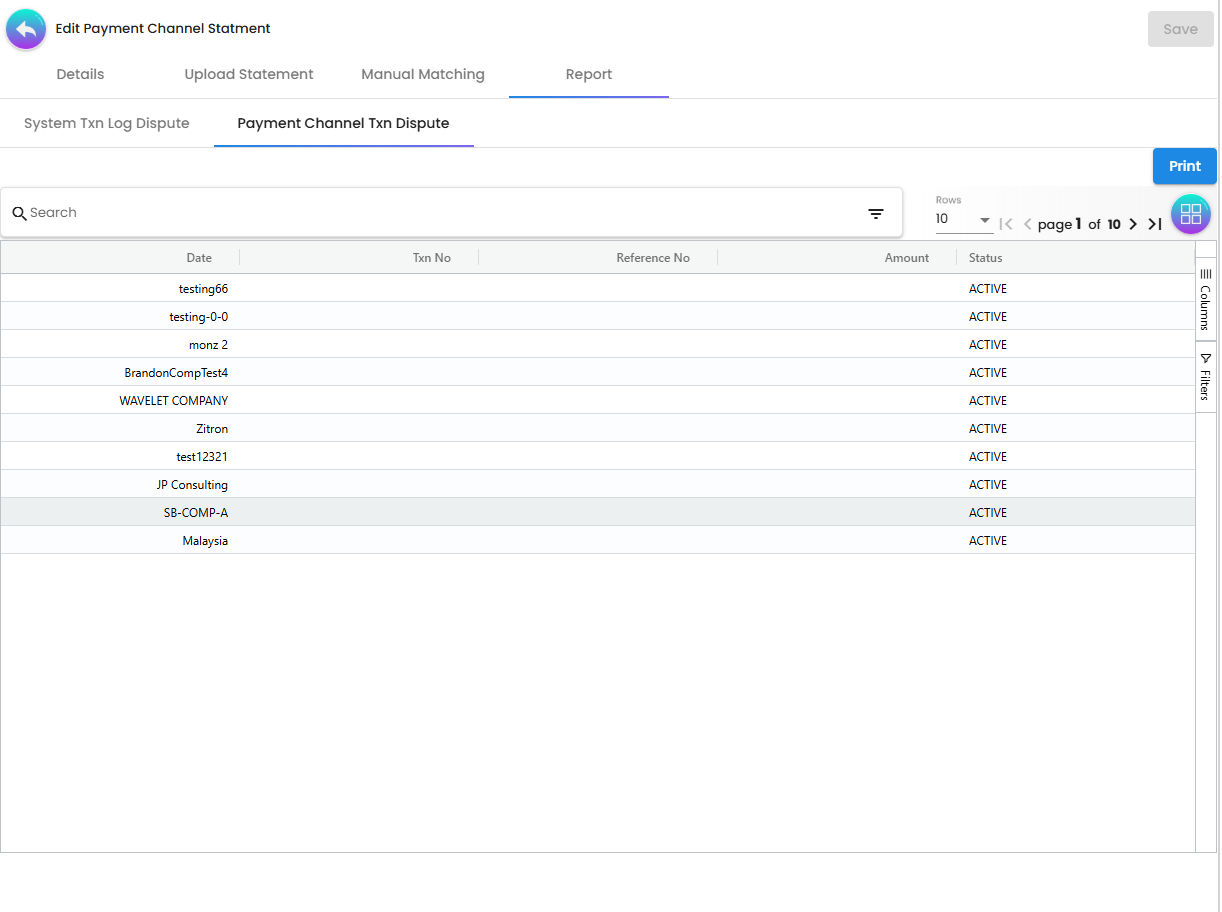 Payment Channel Txn Dispute - gateway receipts missing from internal POS