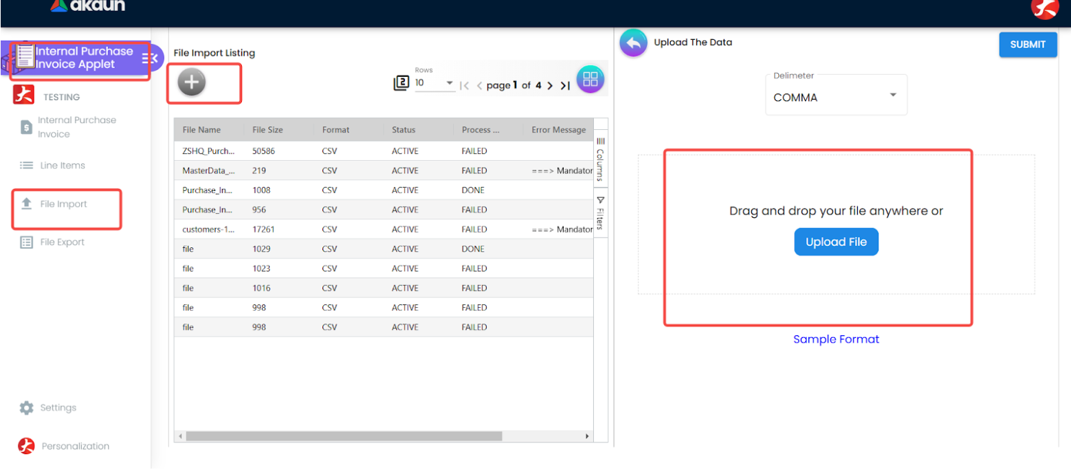 Import to Bigledger Screenshot