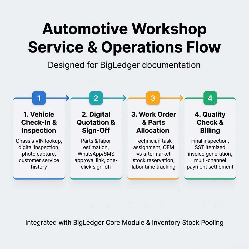 Automotive Workshop Service & Operations Flow