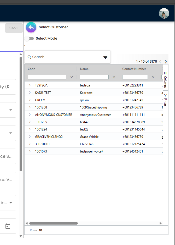 Selector grid demonstrating search and filtering behavior consistent with app listings