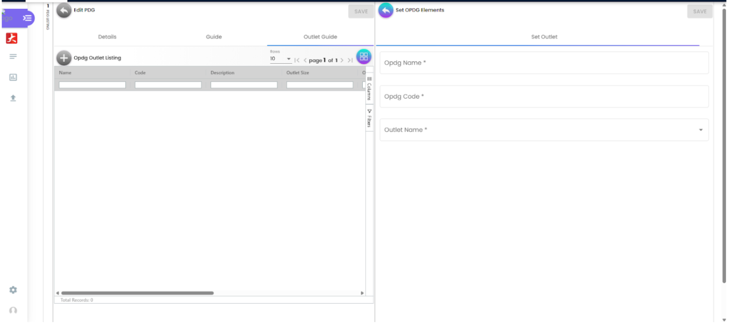Set OPDG Outlet - Empty